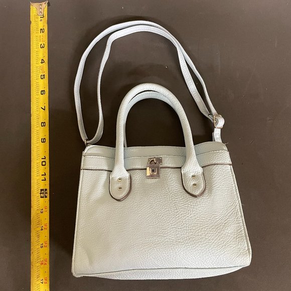 Womens Baby Blue Faux Leather Purse w/Detachable Shoulder Strap*1 Flaw FREE**** - Picture 6 of 8